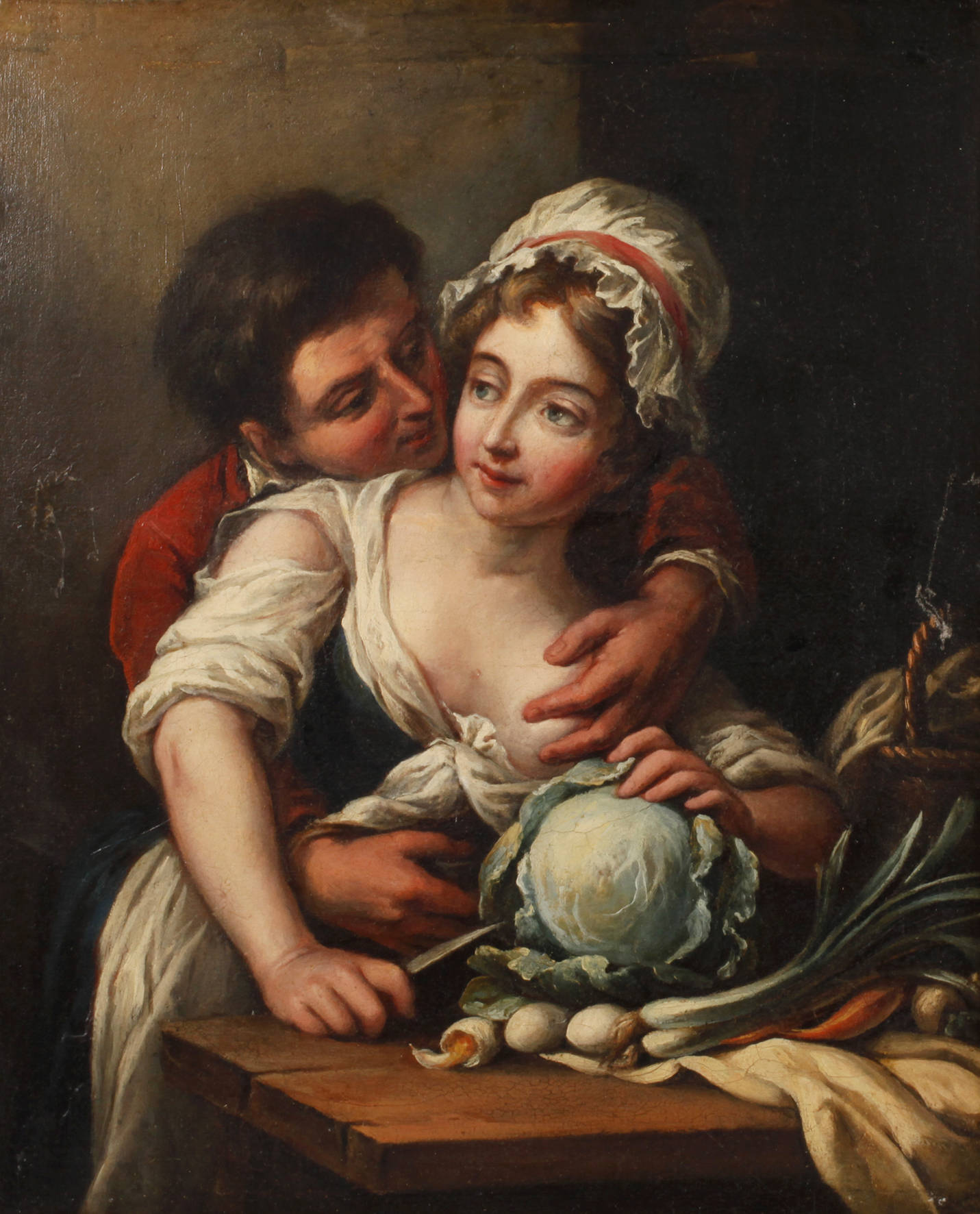 Amouröse Küchenszene