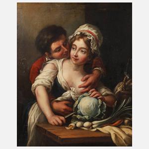 Amouröse Küchenszene