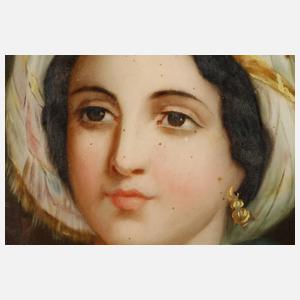 Orientalisches Hinterglasbild ”Schönheit”