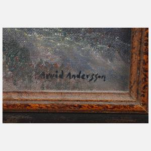 Arvid Andersson, Elch in morgendlicher Landschaft