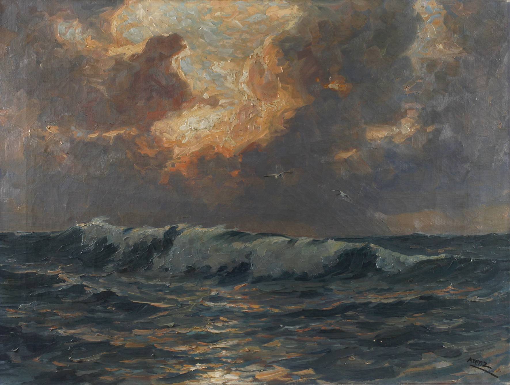 Arenz, Abend am Meer