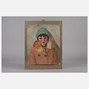 Franz Aumer, attr., Mädchen mit grüner Mütze