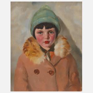 Franz Aumer, attr., Mädchen mit grüner Mütze