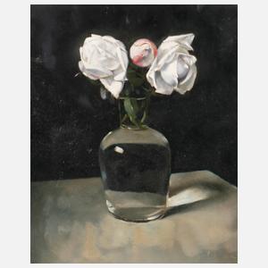 Franz Aumer, attr., Rosen in Glasflasche