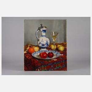 Franz Aumer, Stillleben mit Delfter Teller