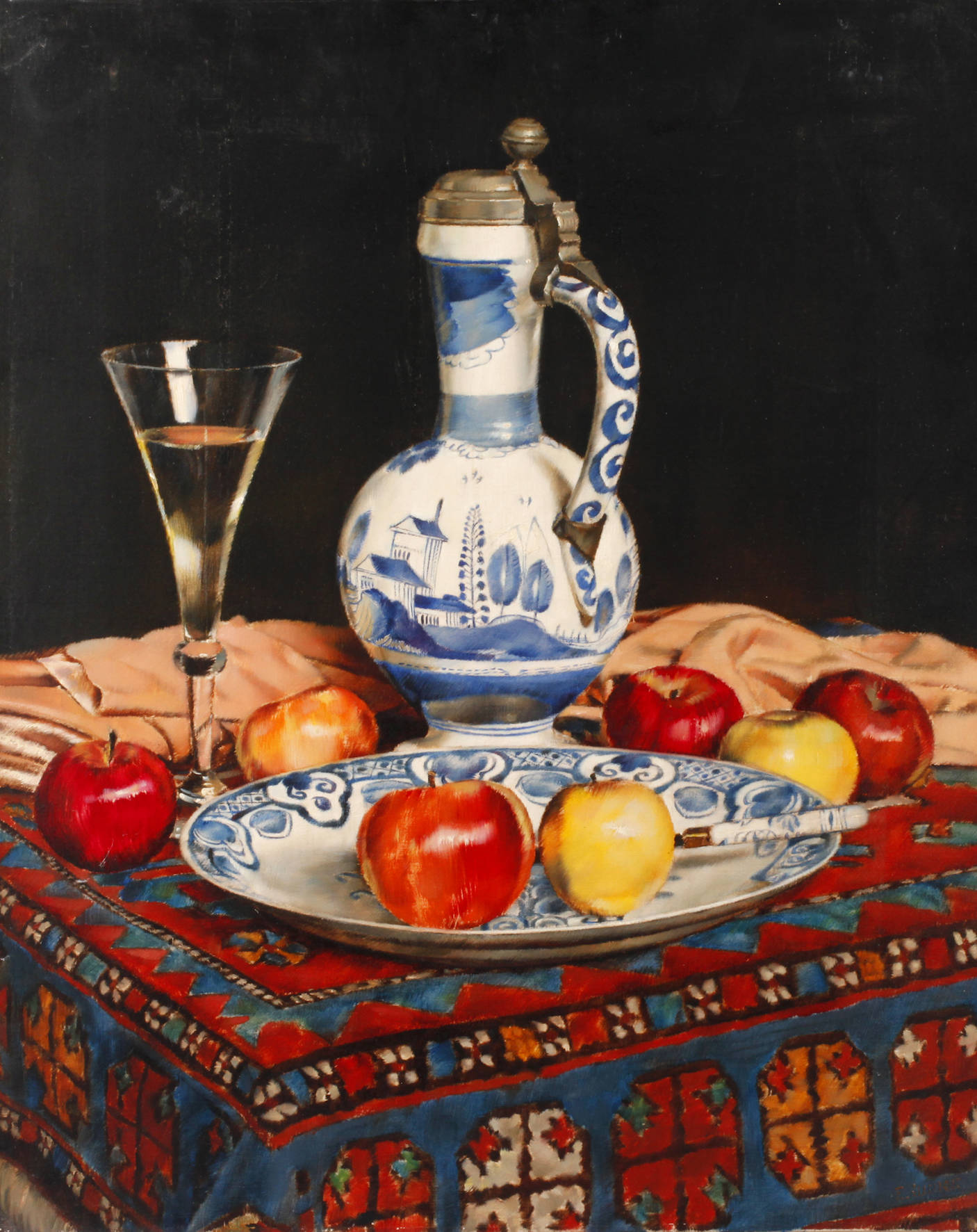 Franz Aumer, Stillleben mit Kasakteppich