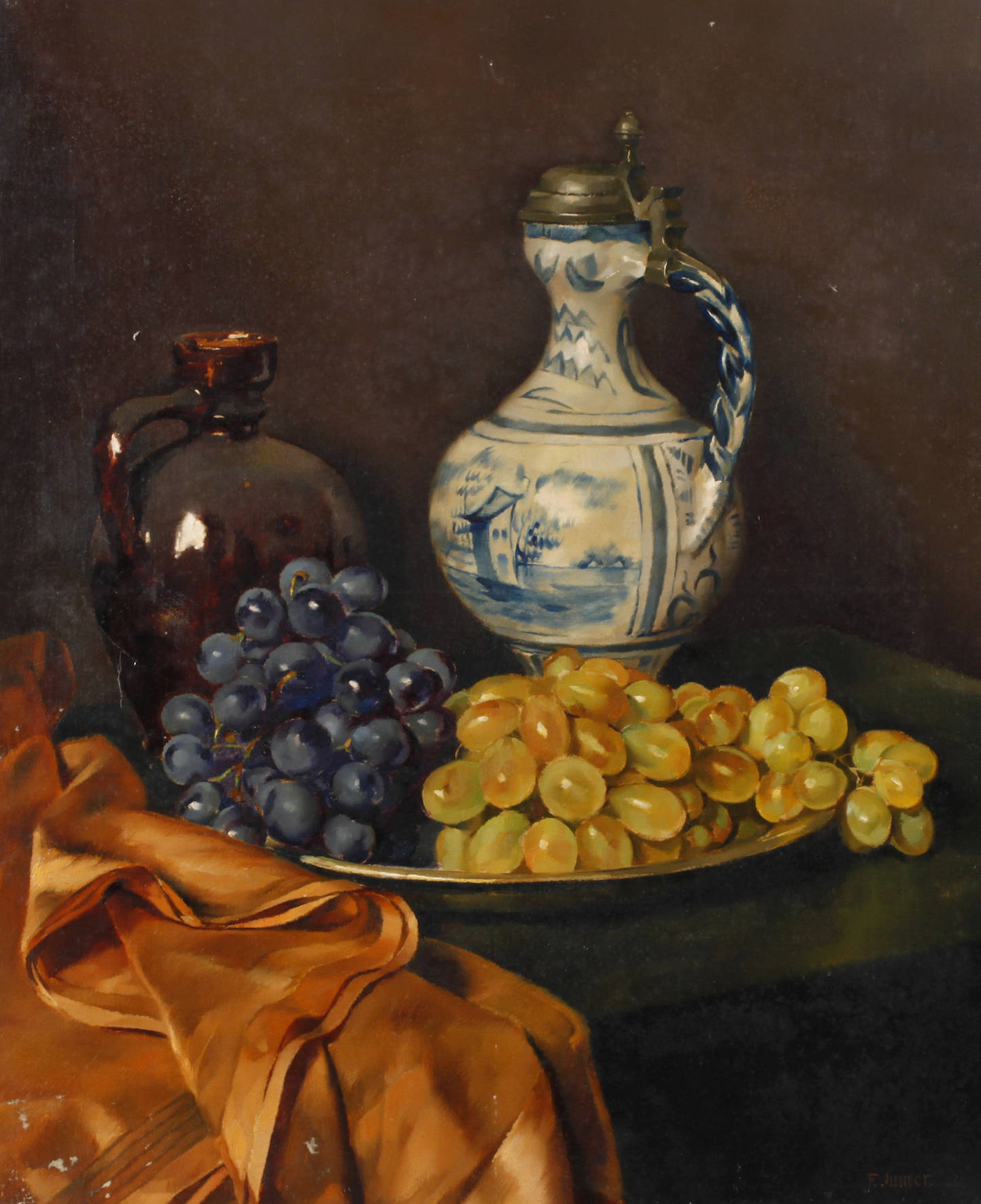 Franz Aumer, Stillleben mit Weintrauben