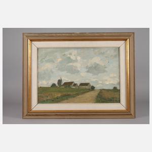 Robert Blot, Sommerlandschaft mit Windmühle