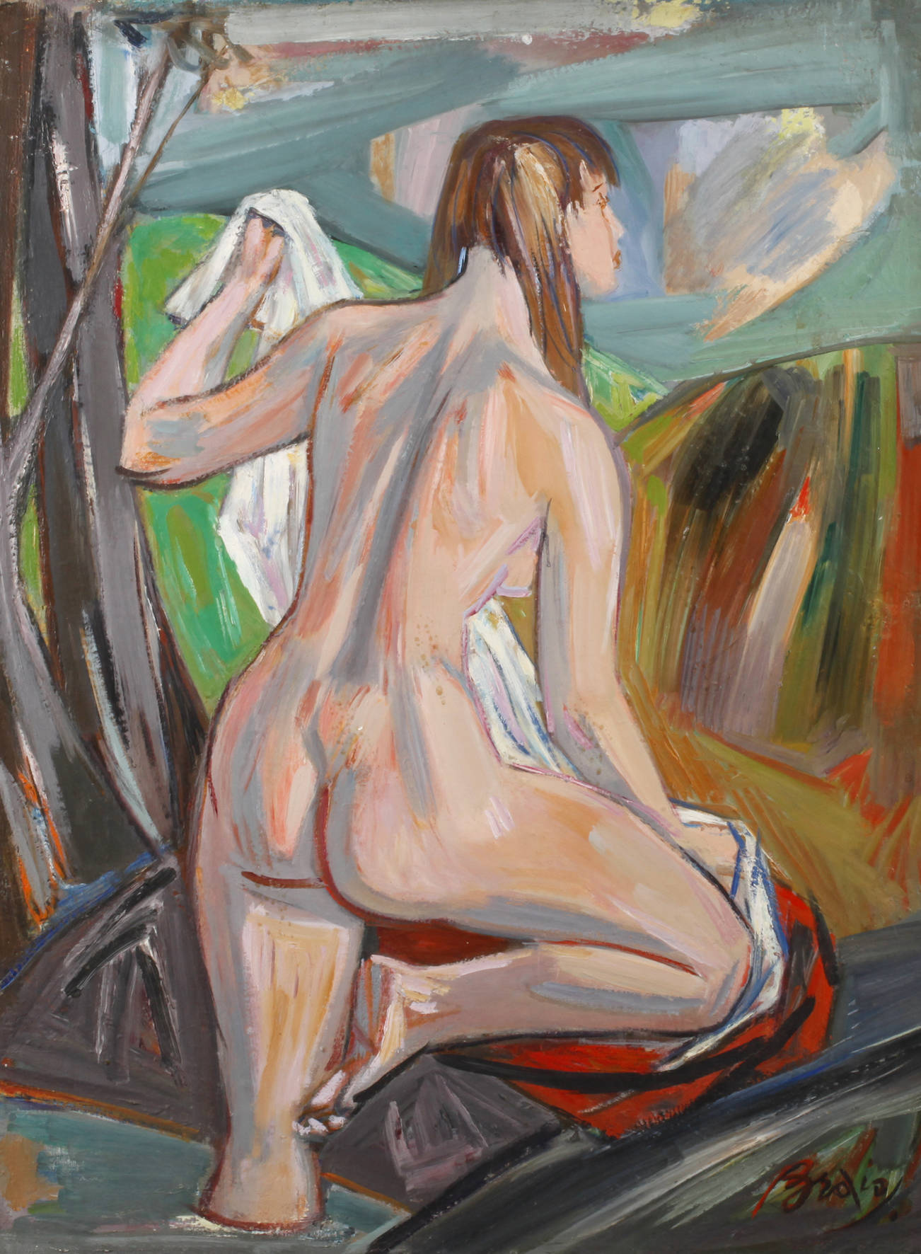 Paul Braig, Aus dem Wasser steigender Akt