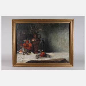M. Brehm, Tafelstillleben mit Kupferkanne