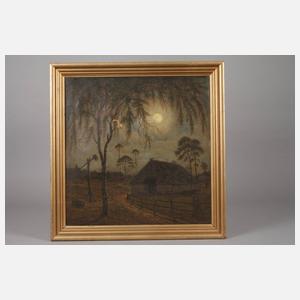 Robert Breiding, Bauernkate im Mondlicht