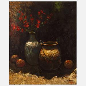 Charon, Stillleben mit Messingkessel