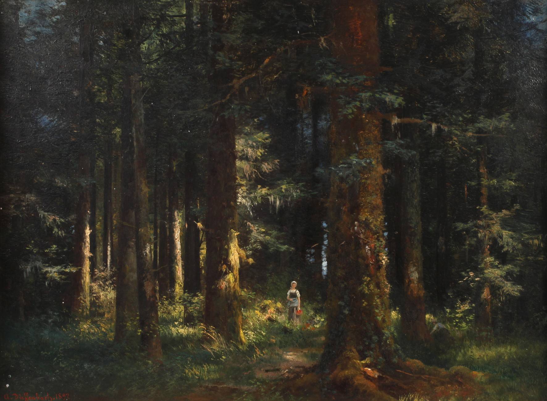 Anton Dieffenbach, Mädchen im Tannenwald