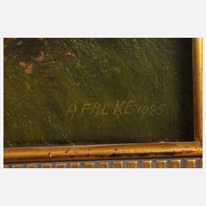 August Falcke, Mädchen in Erntelandschaft