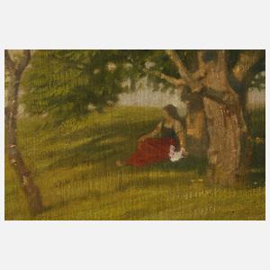 August Falcke, Mädchen in Erntelandschaft