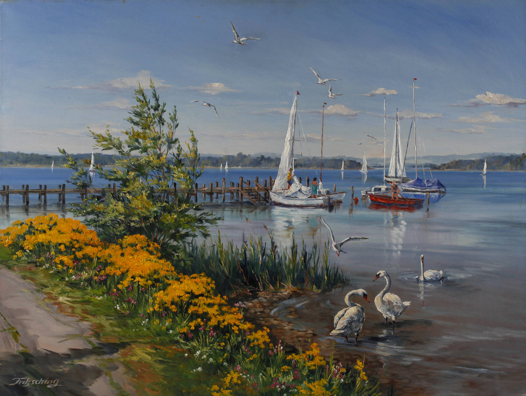 Alfred Fritzsching, Sommertag am See