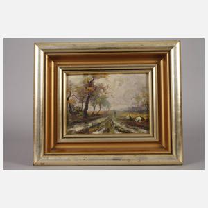 Jan Grotkovsky, Landschaft im Regen