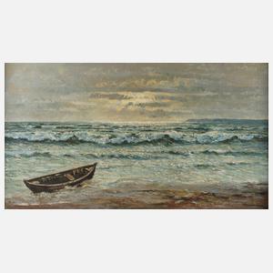 Heinrich Herrmann, Boot am Strand