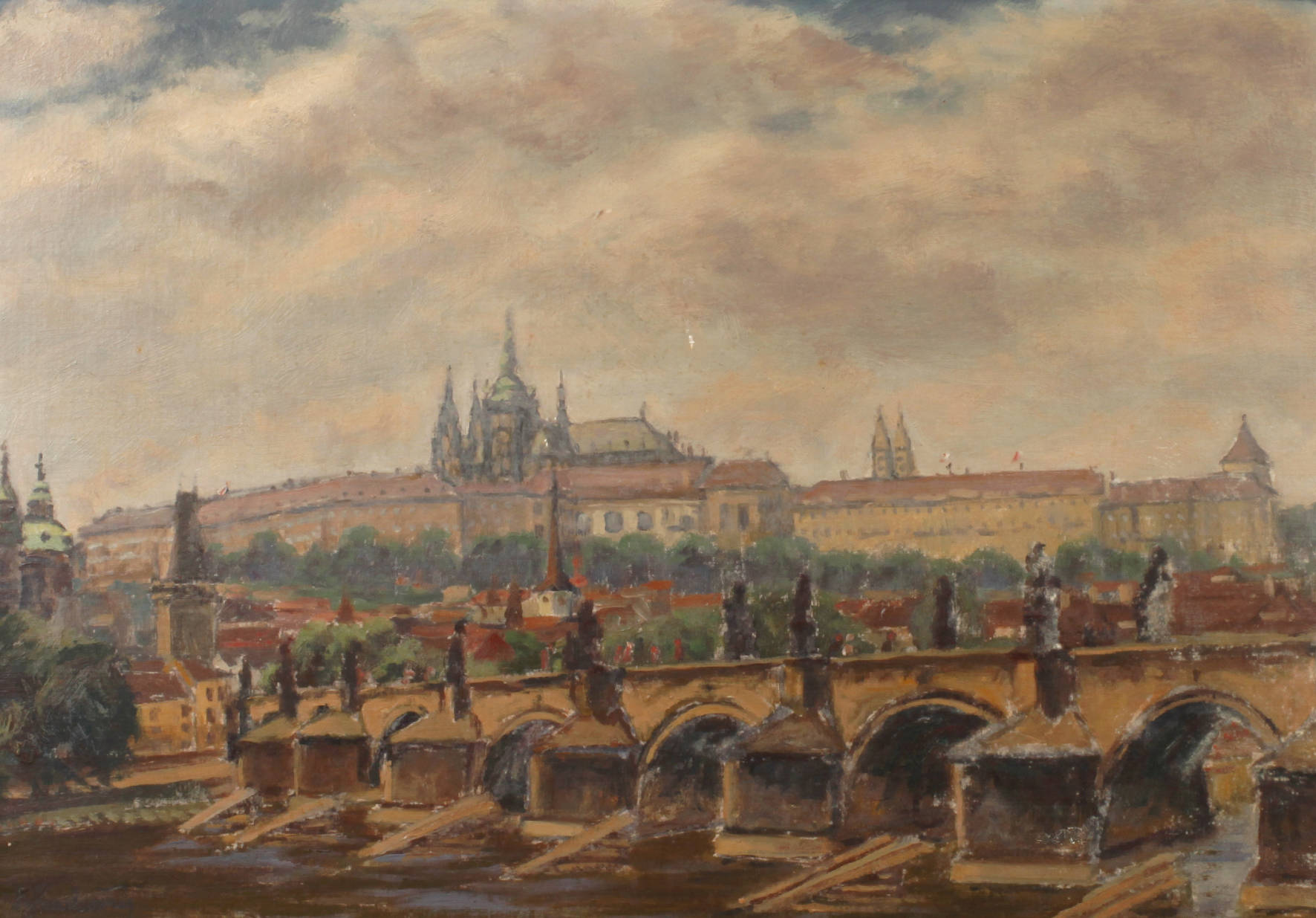 Prof. Bohumil Hradecny, Ansicht Prag