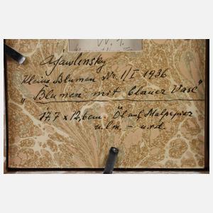 Alexej von Jawlensky, ”Blumen mit blauer Vase”