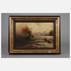 Alfred Jensen, ”Fährdampfer im Hamburger Hafen”