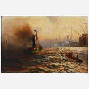 Alfred Jensen, ”Fährdampfer im Hamburger Hafen”