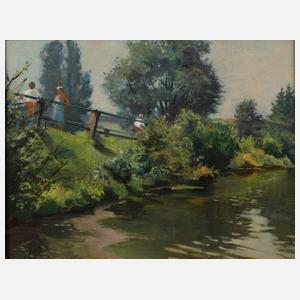 Carl Lange, Spaziergänger am Fluss