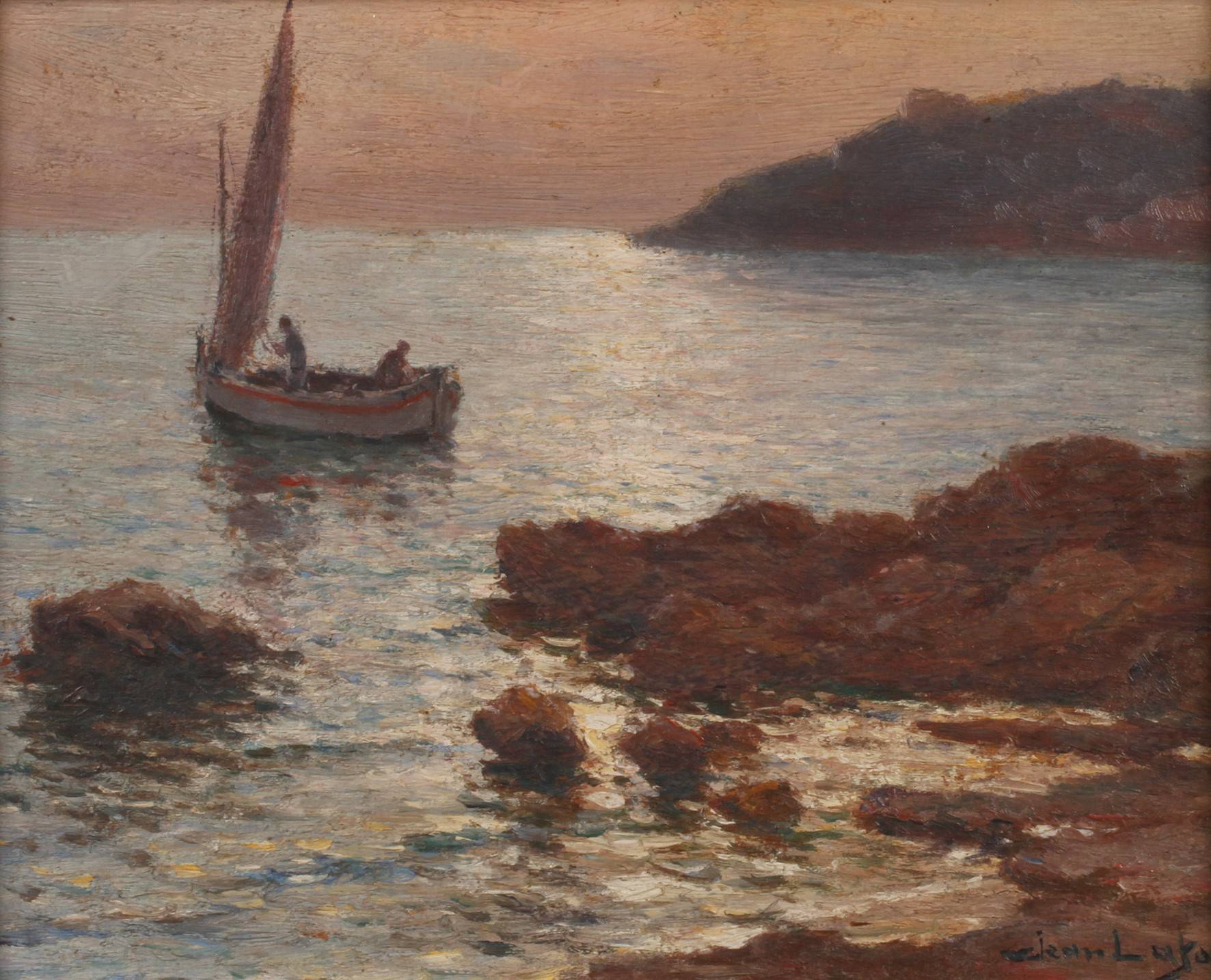 Oskar Larson, Fischer in der Dämmerung