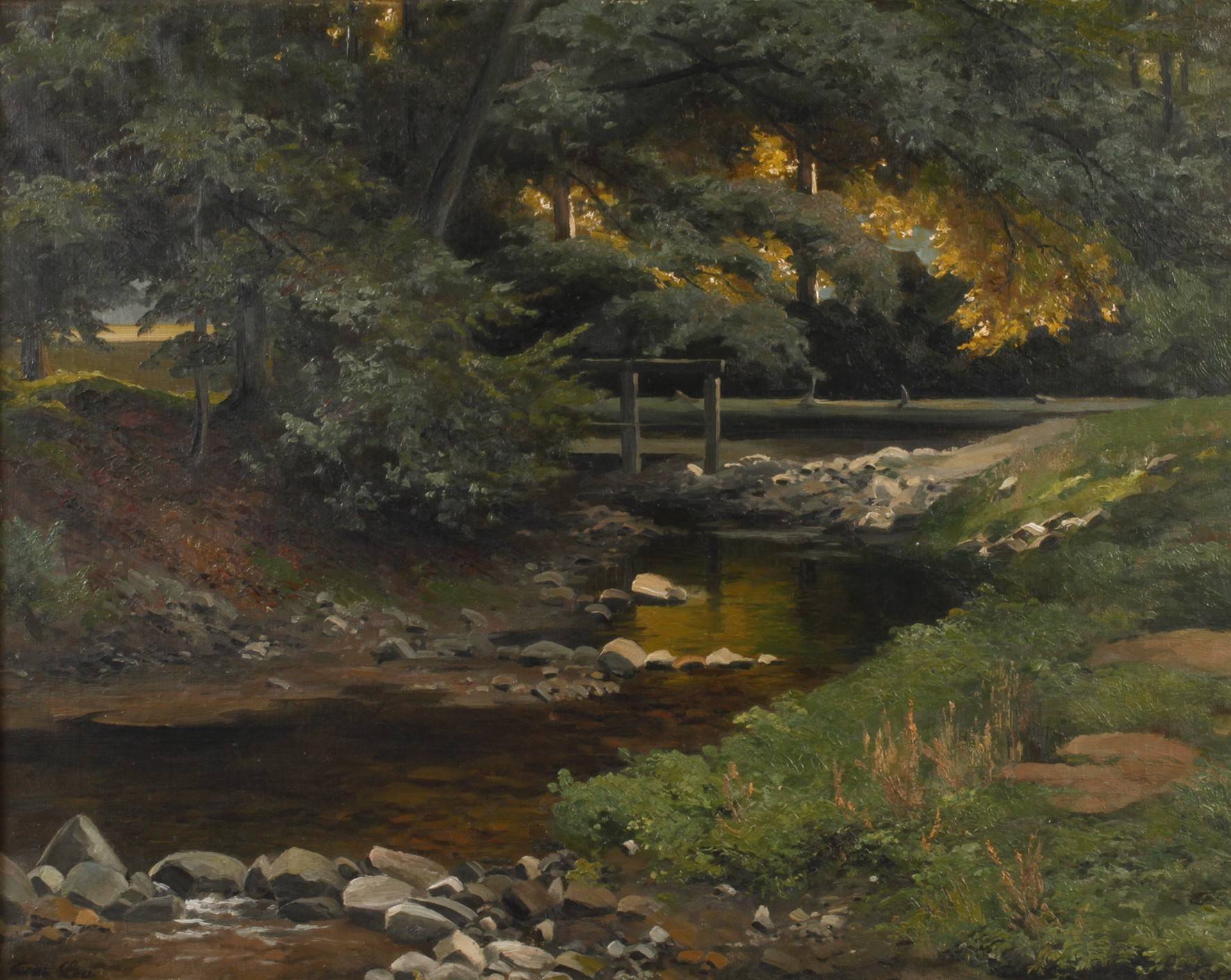 Oskar Leu, ”Waldschleuse im Harz”