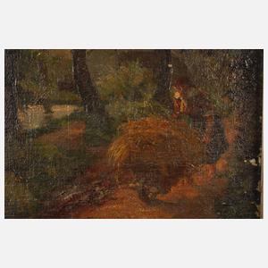 H. Lohrs, Bäuerin mit Schubkarre