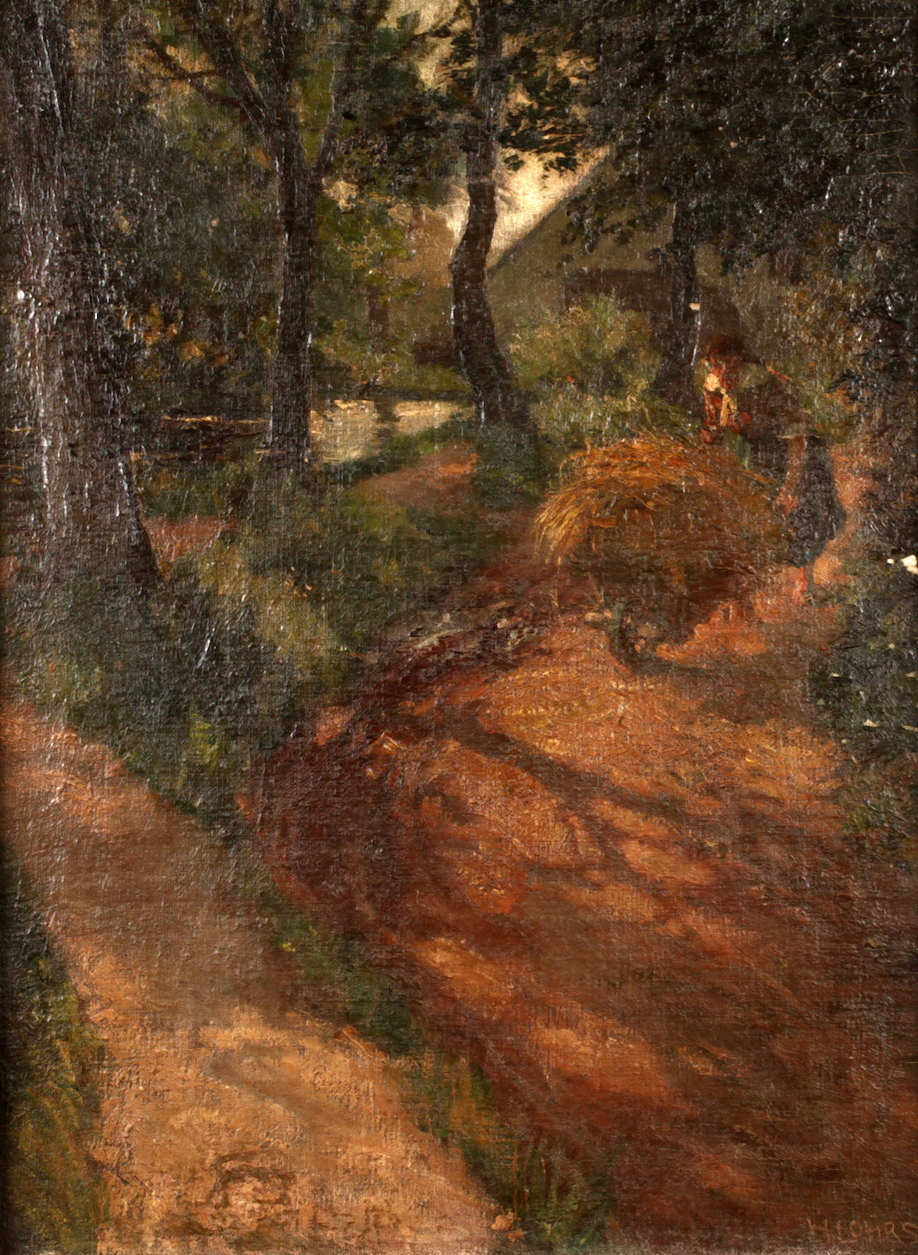 H. Lohrs, Bäuerin mit Schubkarre