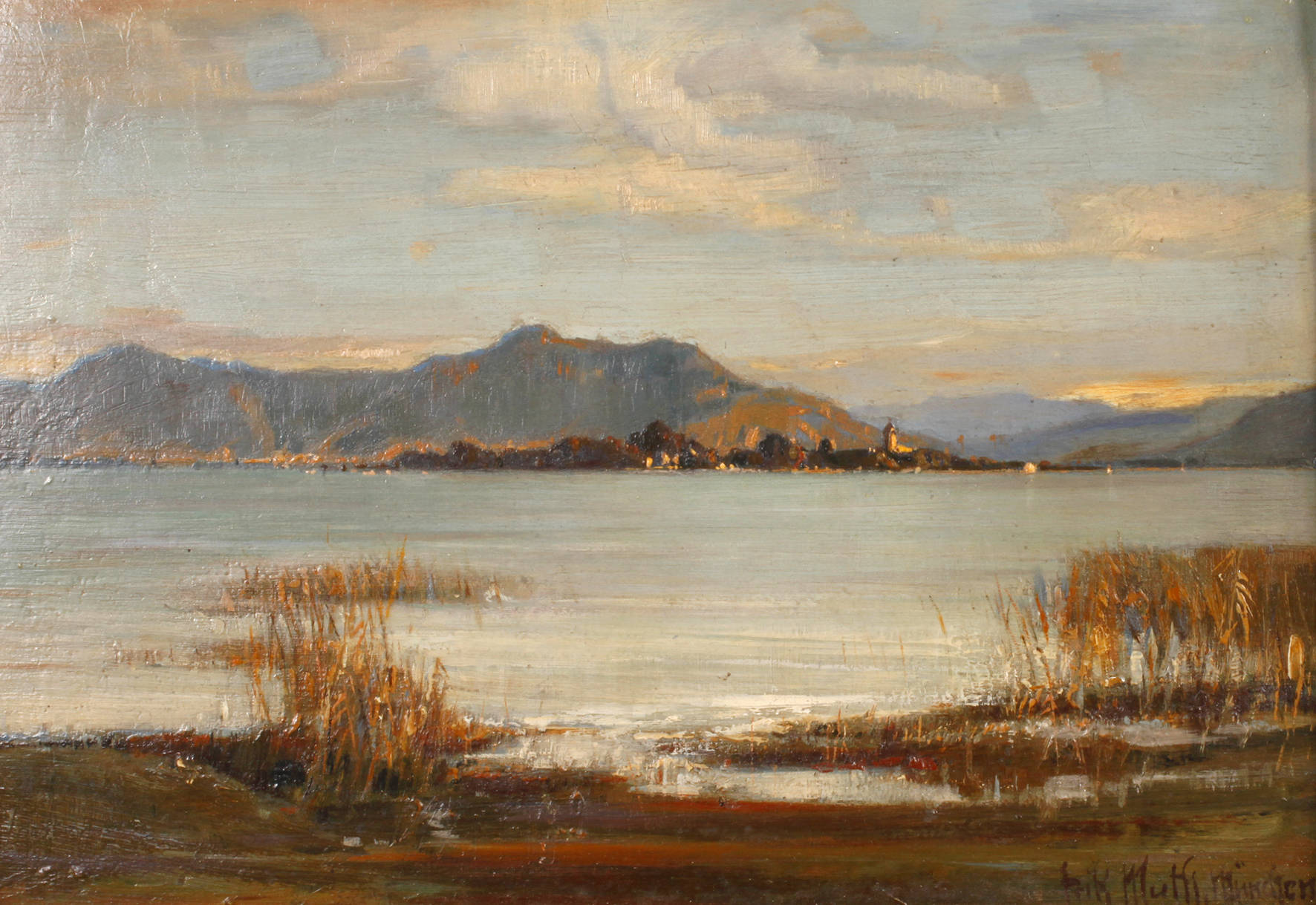 Fritz Muth, Blick zur Fraueninsel im Chiemsee