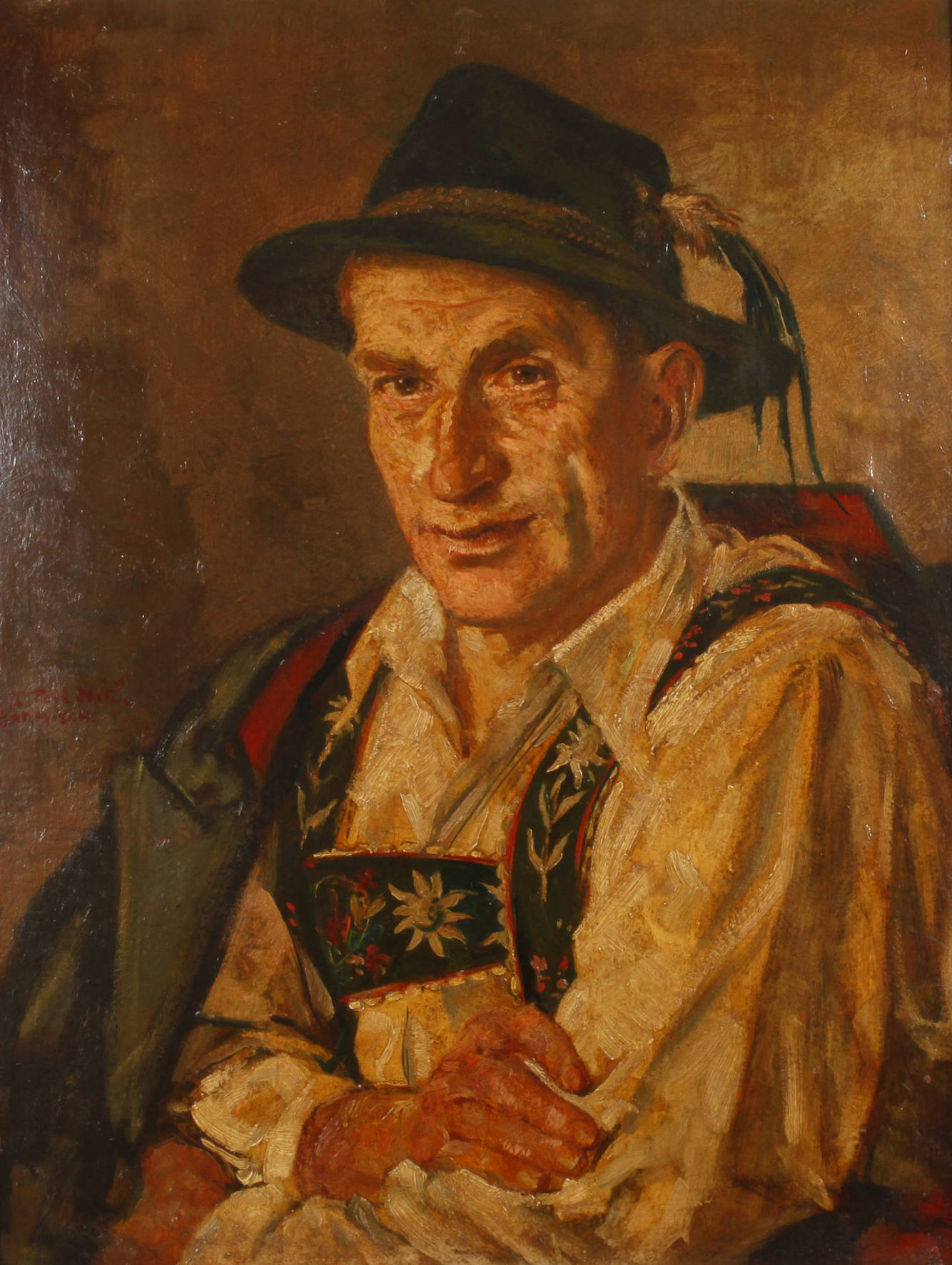 Gisbert Palmié, Bauer in Tracht