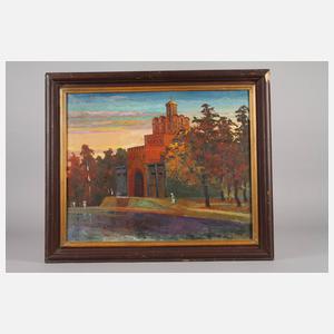 Parkhomenko, Orthodoxe Kirche am Abend