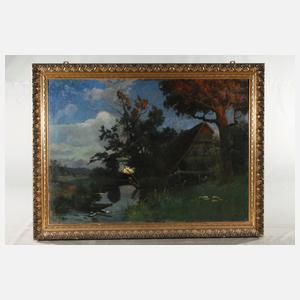 H. Ribow, Morgendämmerung im Spreewald