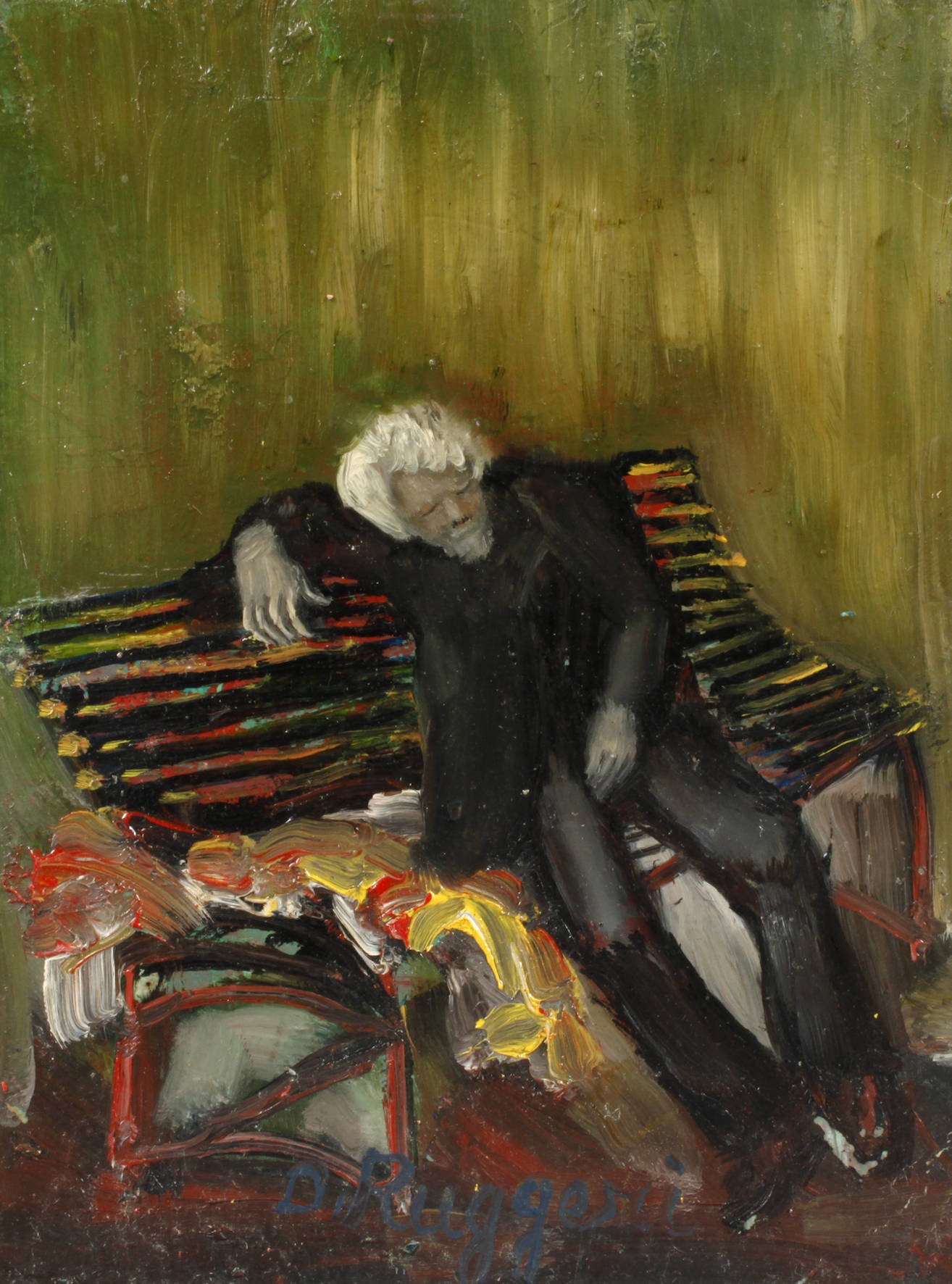 O. Ruggerii, Auf der Parkbank