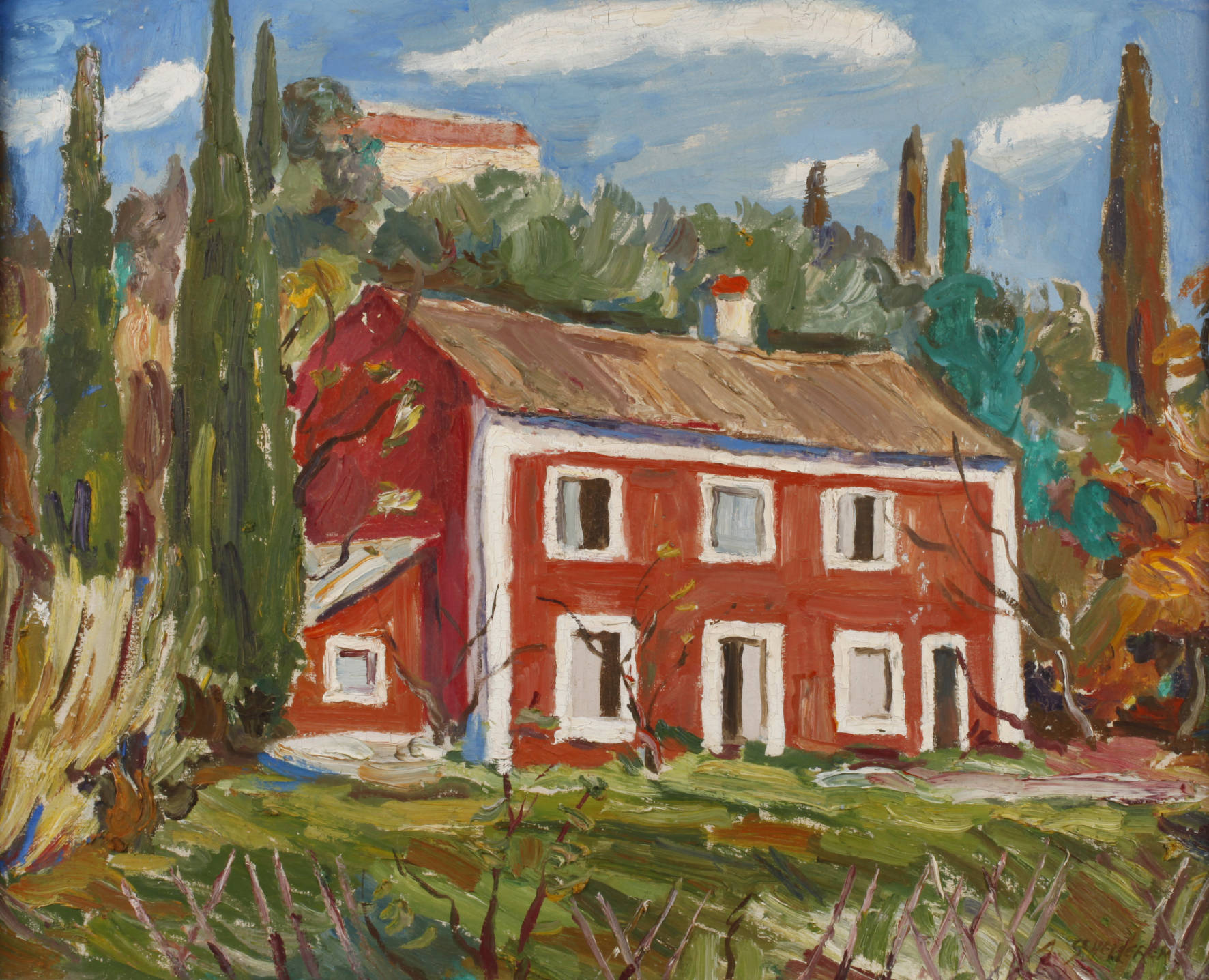 Albert Schellerer, ”Bauernhaus in Secca”