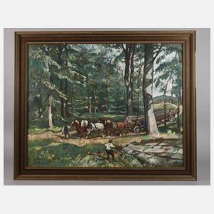 Schiffner, Holztransport im Wald