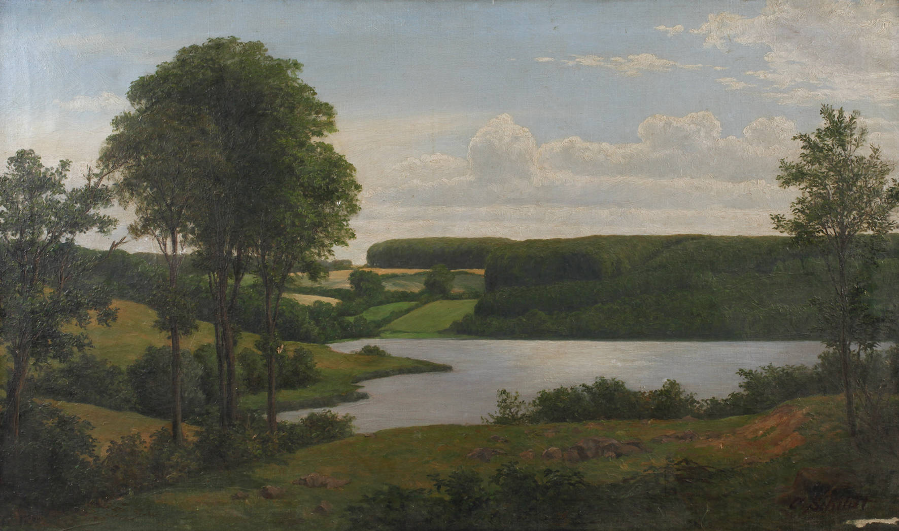 Carl Schildt, Sommerlandschaft mit See