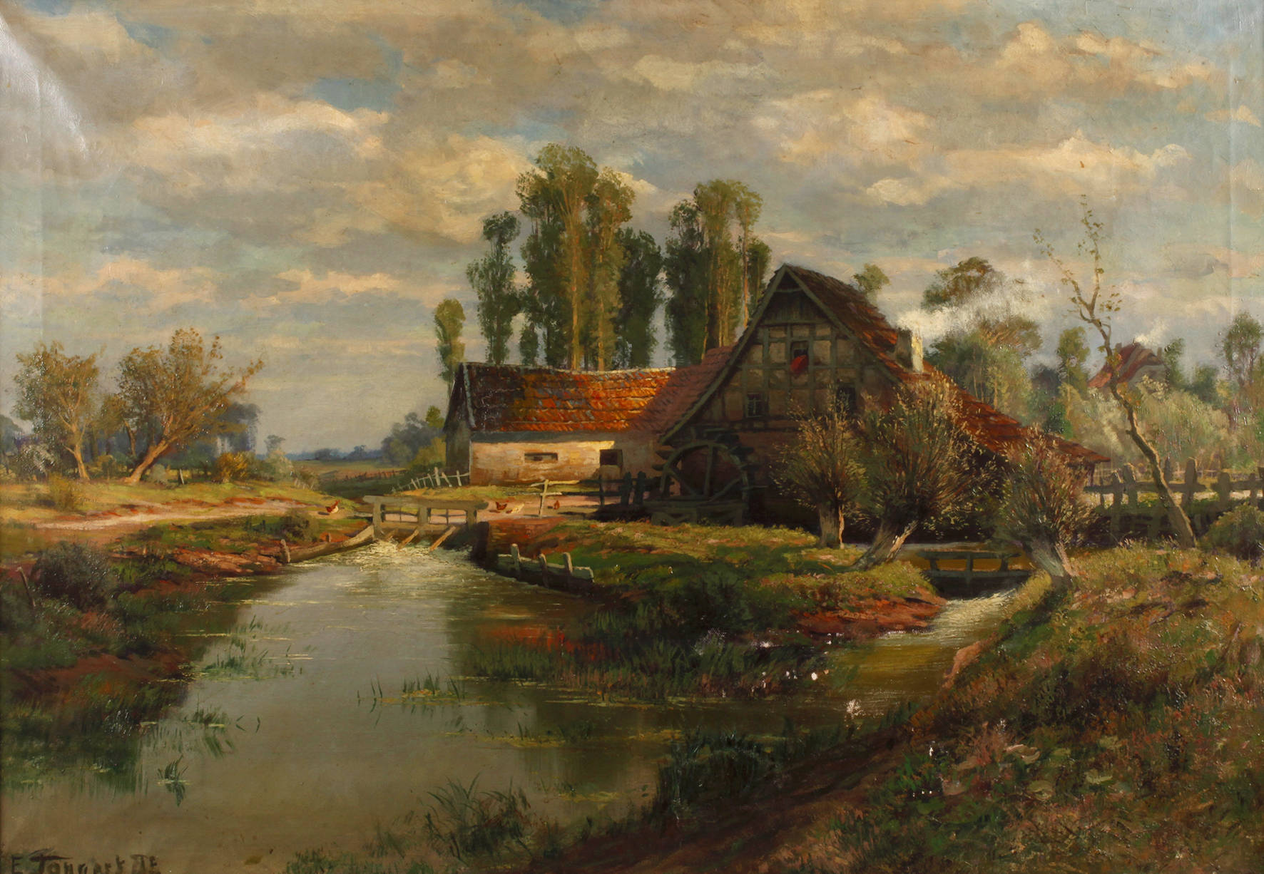 Ernst Tannert, Mühle in Sommerlandschaft