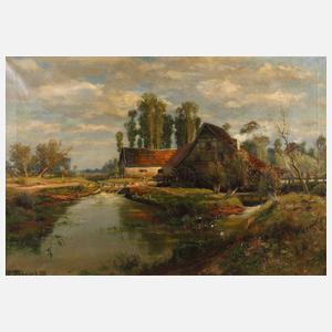Ernst Tannert, Mühle in Sommerlandschaft