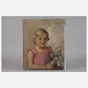 Thietz, Sitzendes Kind mit Teddybär