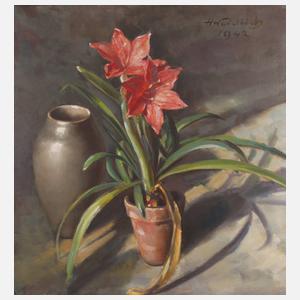 Hermann Weidlich, Stillleben mit Amaryllis