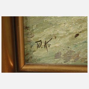 Löwe in nächtlicher Landschaft