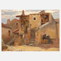 Dorfansicht mit Bäuerinnen111