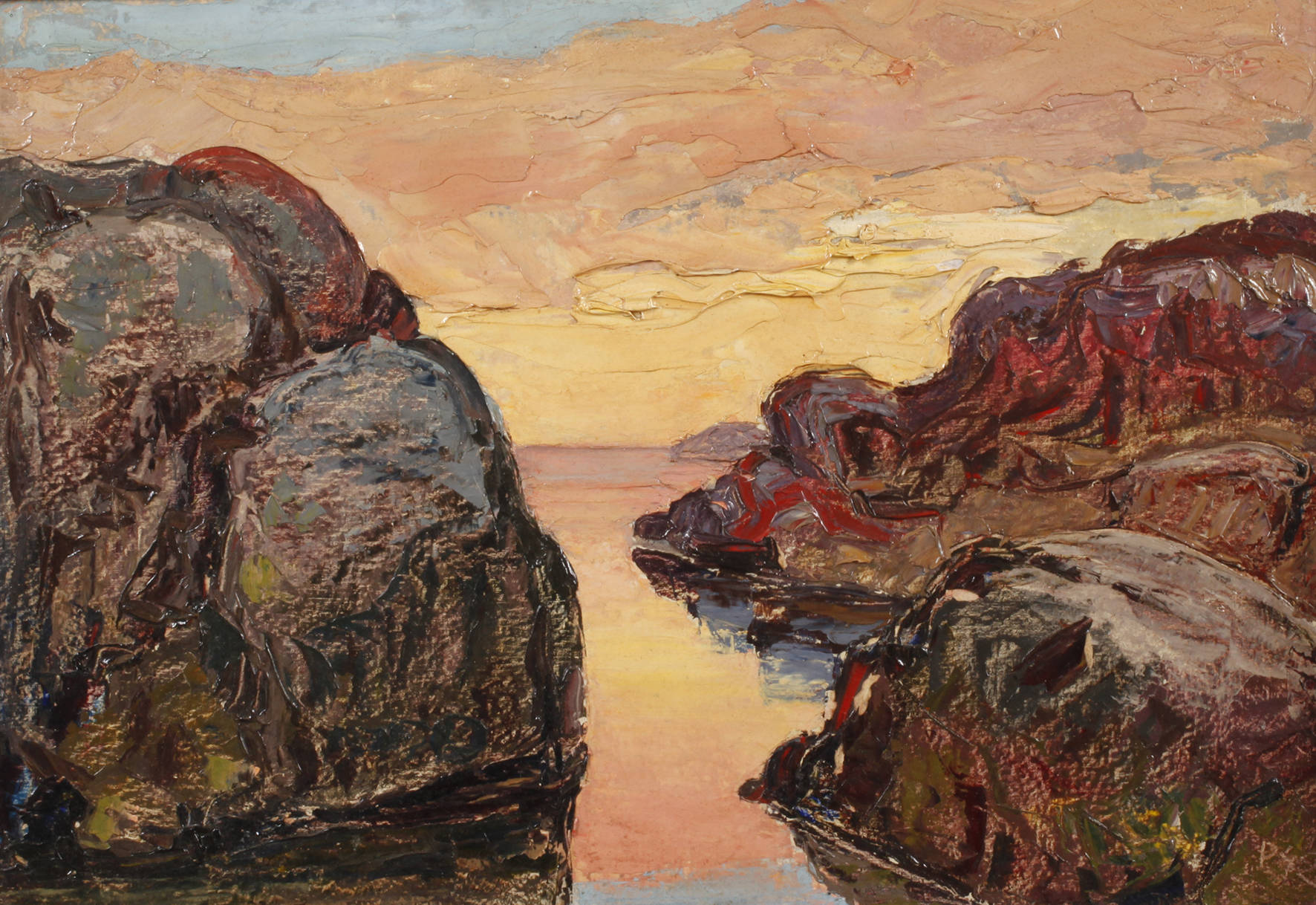 Abend an der Steilküste