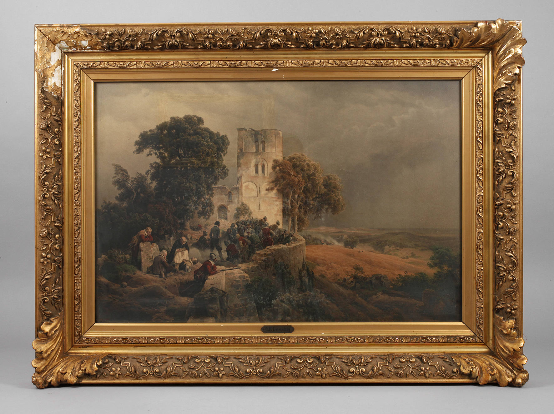 Großer Goldstuckrahmen