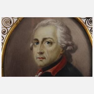 Elfenbeinminiatur Alter Fritz