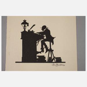 Zwei Scherenschnitte