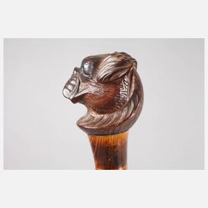 Geschnitzter Spazierstock